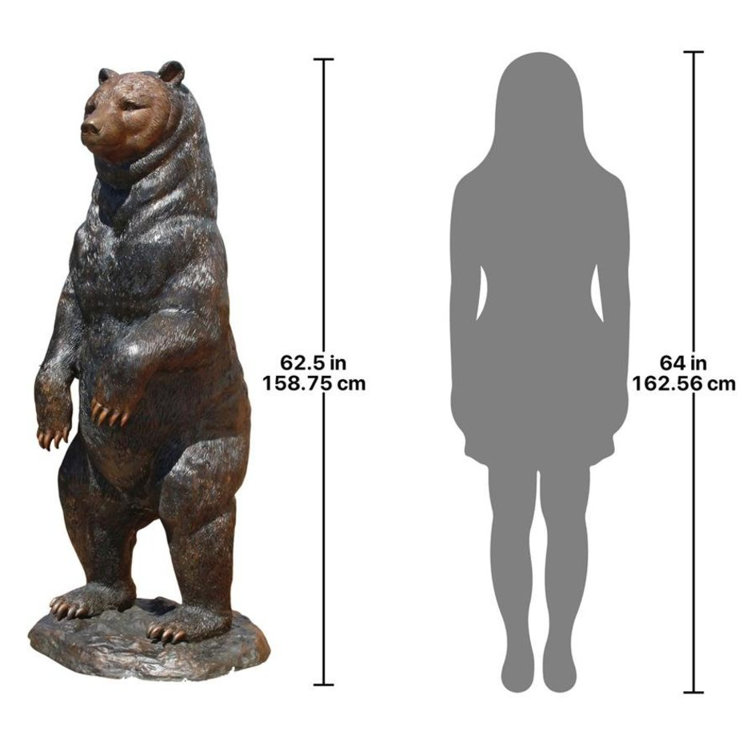 Design Toscano Standing Black Bear Garden Statue | Wayfair